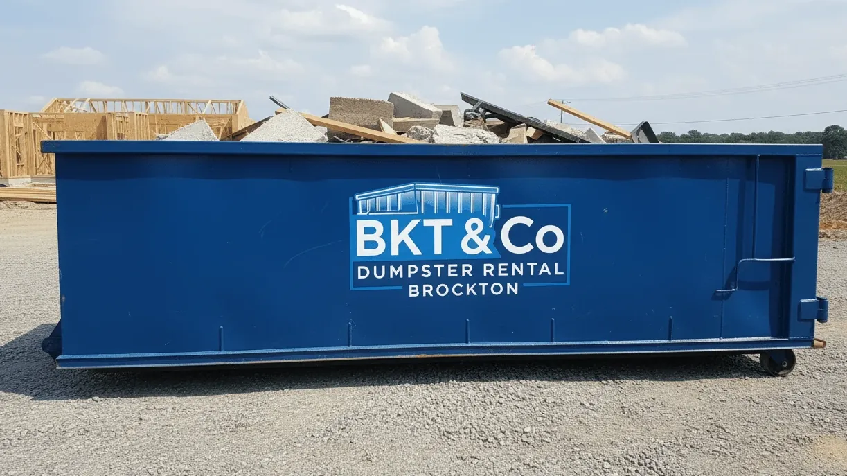 Massachusetts waste ban guide — container loaded with material that is legal to dispose of under 310 CMR 19.017