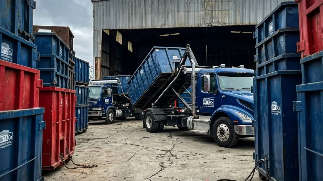 Recycling and disposal in Brockton, Massachusetts — separated clean load headed for recovery rather than disposal